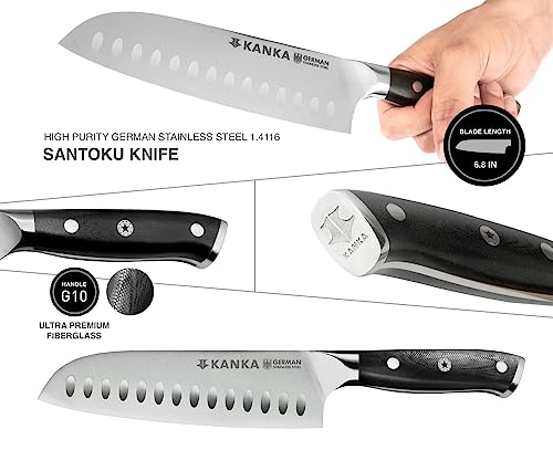 7'' GERMAN STEEL SANTOKU KNIFE