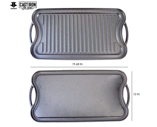 CAST IRON REVERSIBLE GRIDDLE