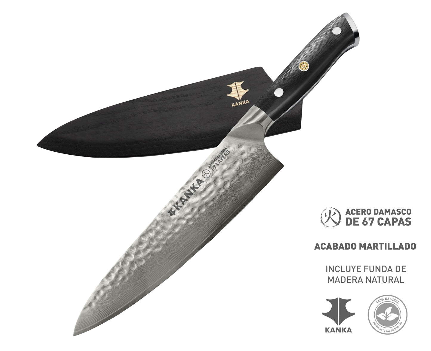 DAMASCUS STEEL KNIFE SET + FREE KNIFE HOLDER