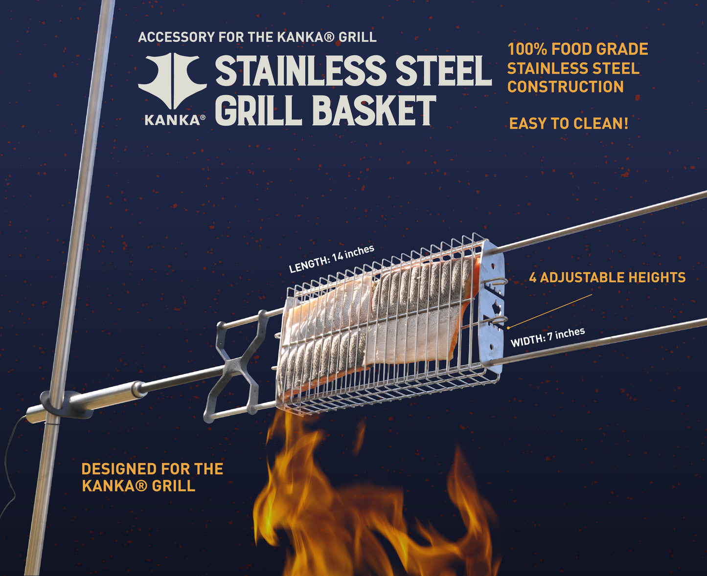 STAINLESS STEEL GRILL BASKET