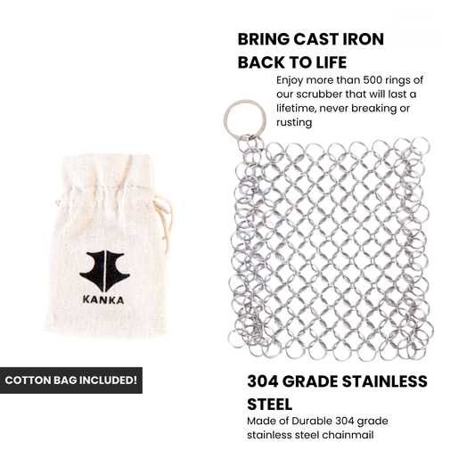 Chainmail Scrubber 6” – Stainless Steel Cast Iron Cleaner