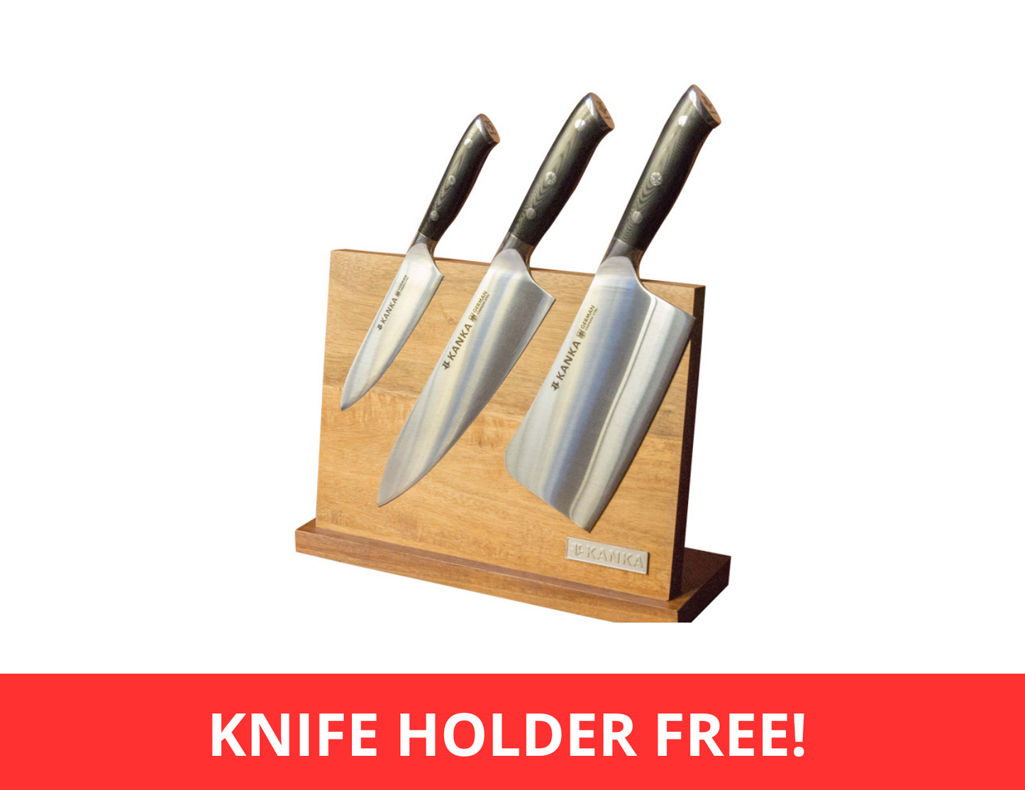 GERMAN STEEL KNIFE SET + FREE KNIFE HOLDER