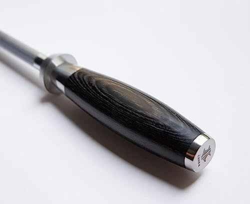SHARPENING ROD - PAKKA WOOD HANDLE