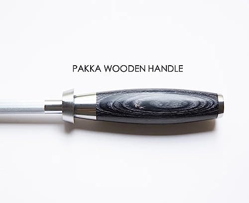 SHARPENING ROD - PAKKA WOOD HANDLE
