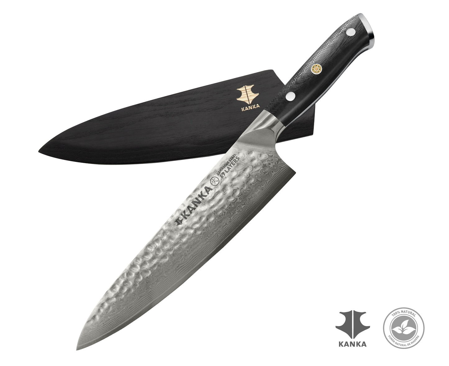 8" DAMASCUS PROFESSIONAL CHEF KNIFE (HAMMERED FINISH)