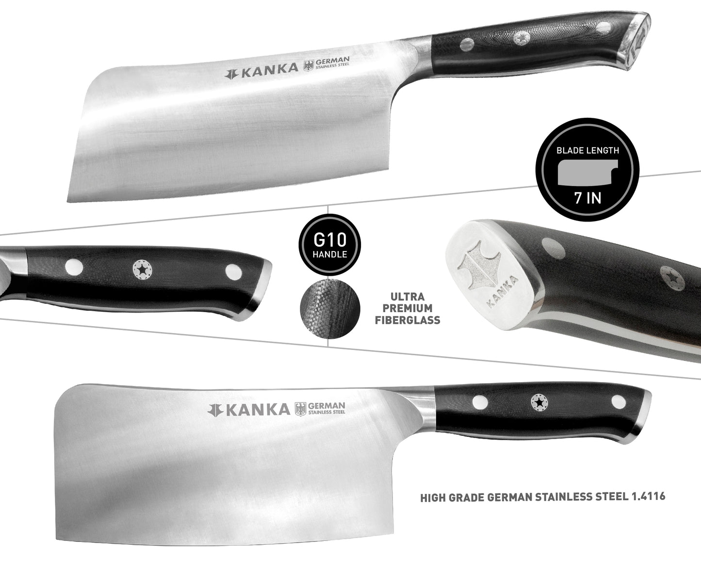 7'' GERMAN STEEL BUTCHER KNIFE