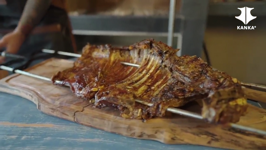ROAST LAMB RIBS AND SPICY POTATOES
