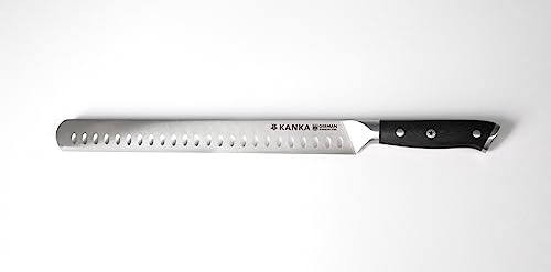 WALLOP Slicing Knife - 12 Inch Slicing Carving Knife, German Stainless  Steel Meat Carving Knife, Straight Bread Knife - Full Tang Natural  Pakkawood