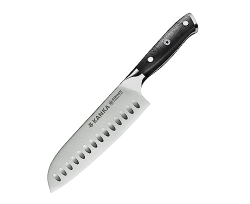  Santoku Knife - 7 Inch German Steel Razor Sharp Knife