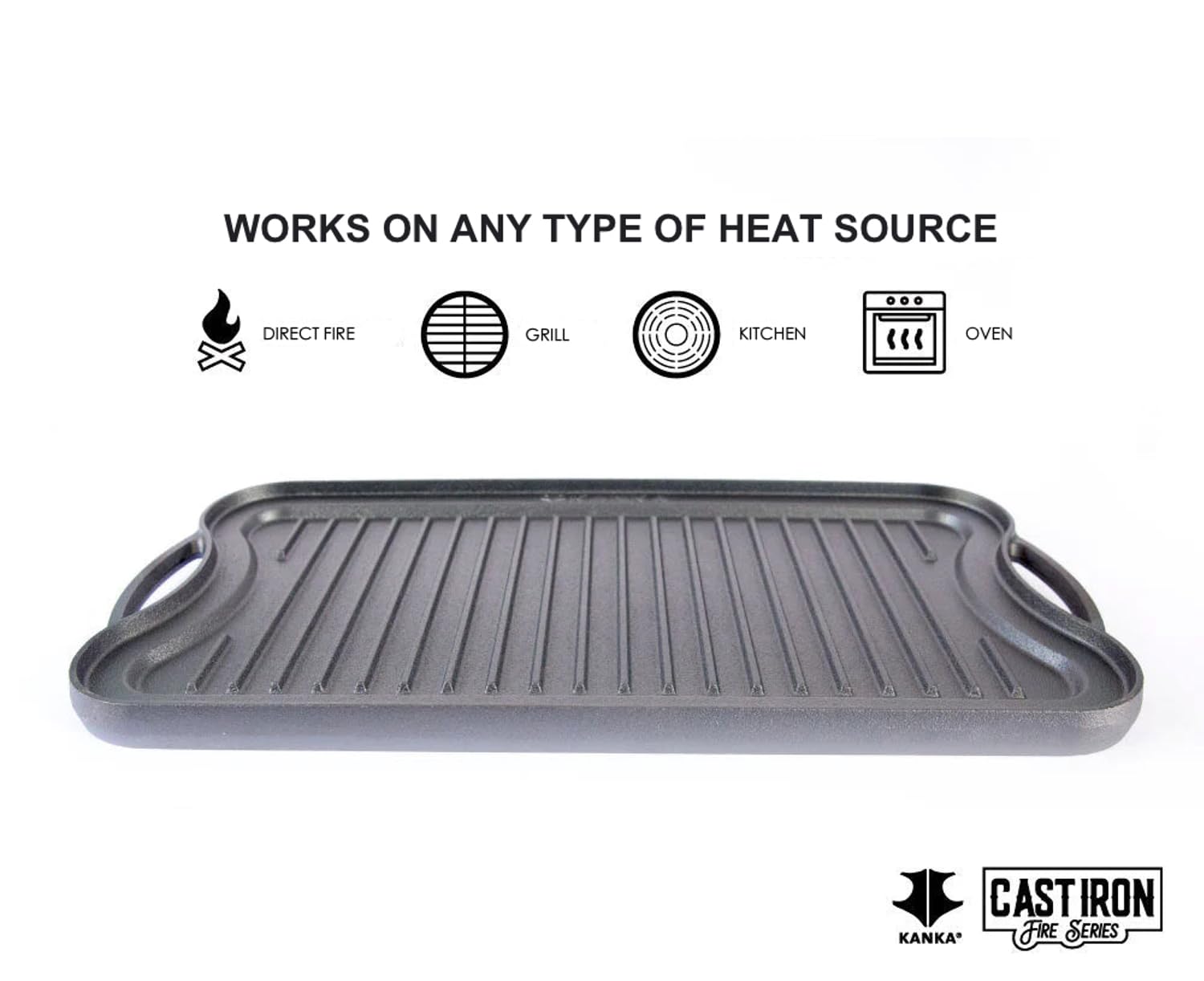 CAST IRON REVERSIBLE GRIDDLE