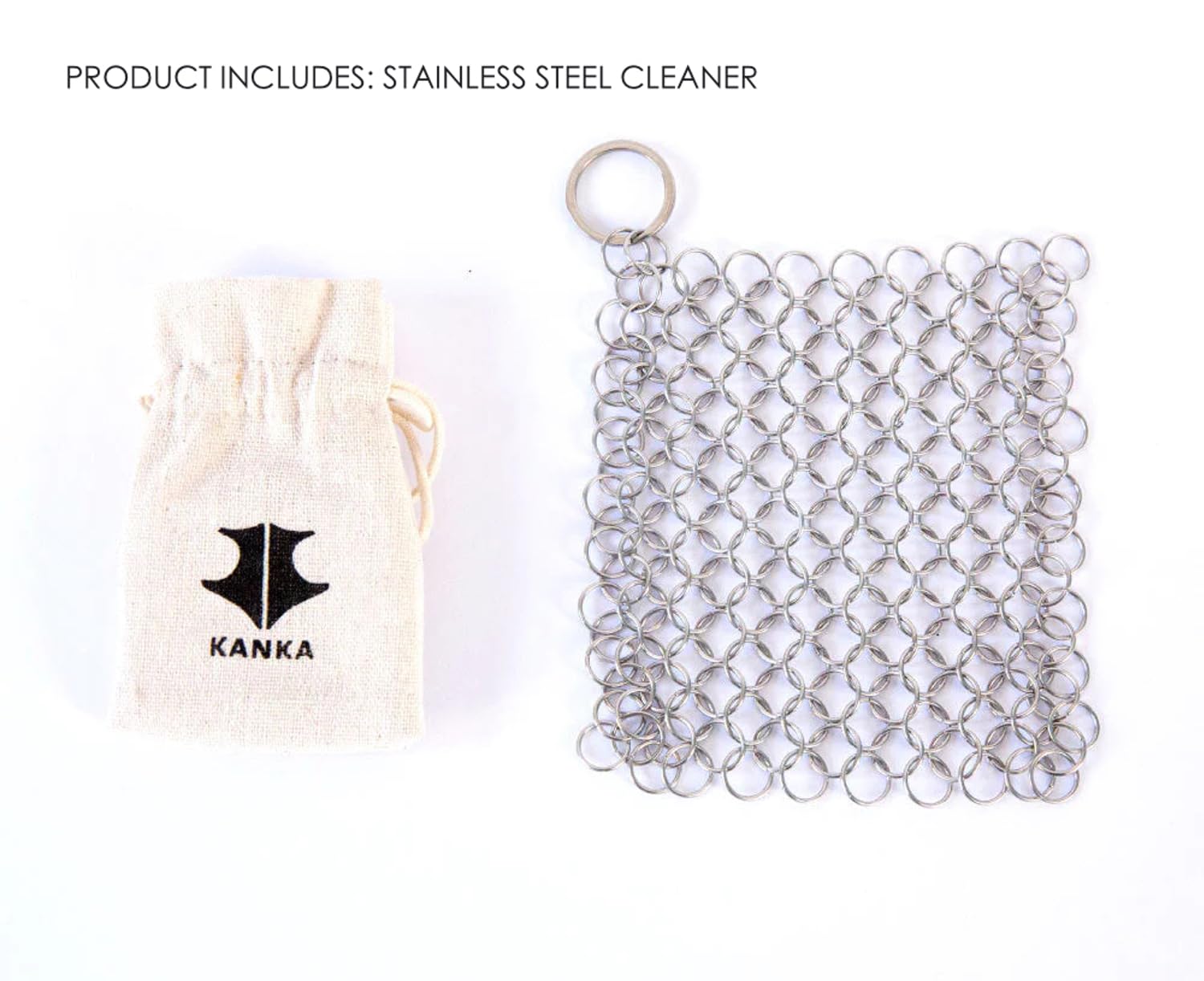 Cast Iron Skillet Cleaner,316 Stainless Steel Chainmail Cleaning