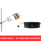 KANKA GRILL + 22" RING AND ROTISSERIE KIT