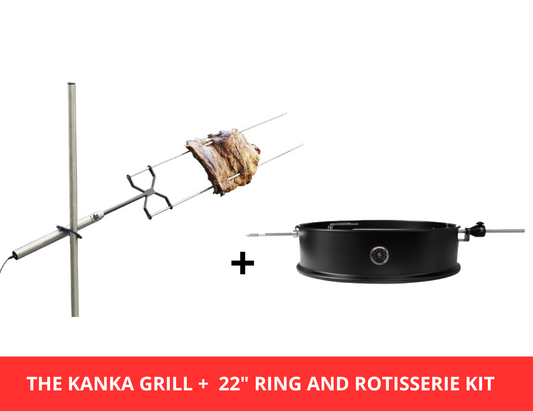 KANKA GRILL + 22" RING AND ROTISSERIE KIT