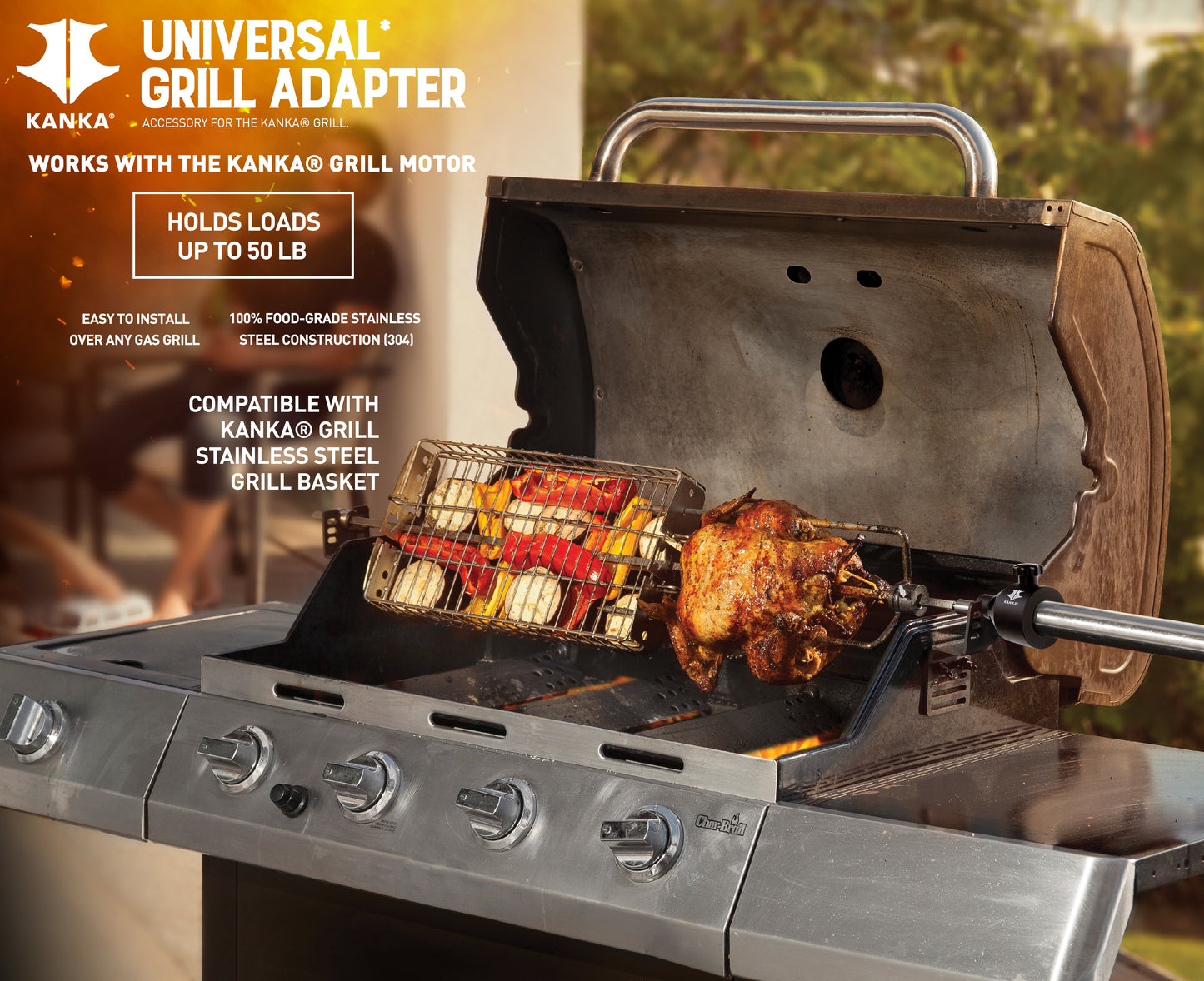 UNIVERSAL GAS GRILL ADAPTER