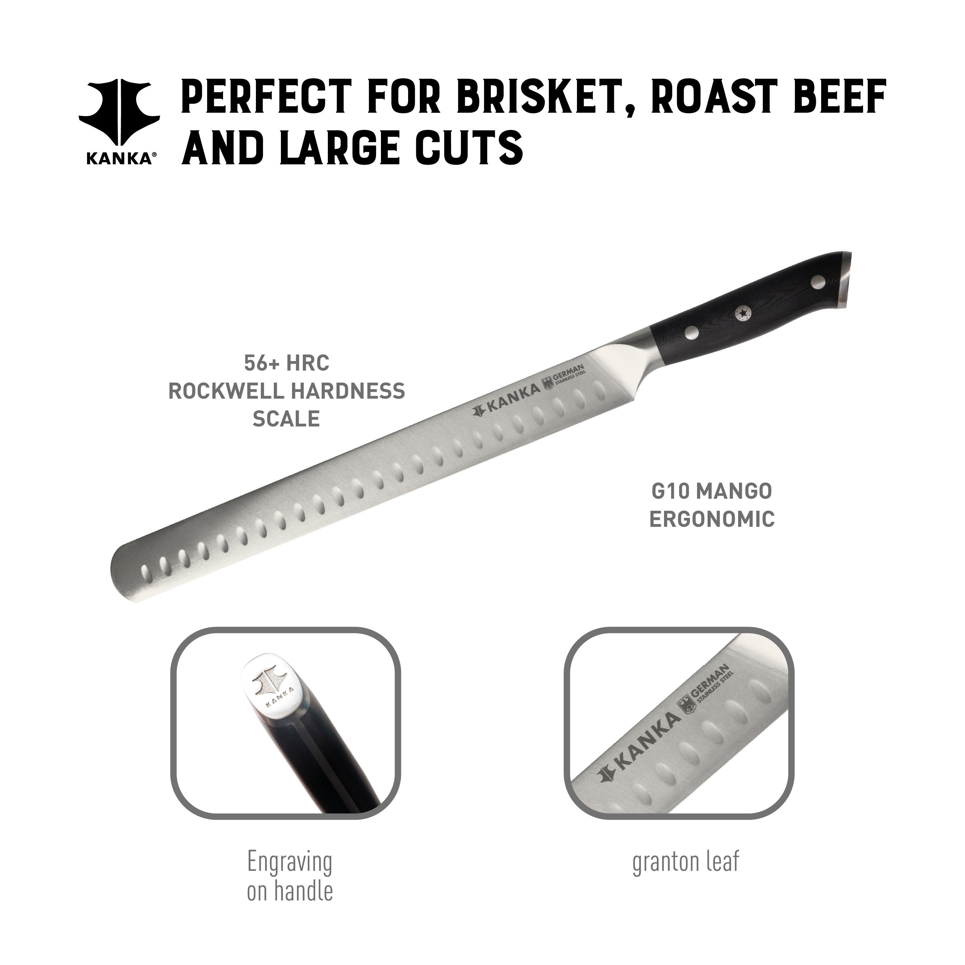 12'' GERMAN STEEL CARVING KNIFE