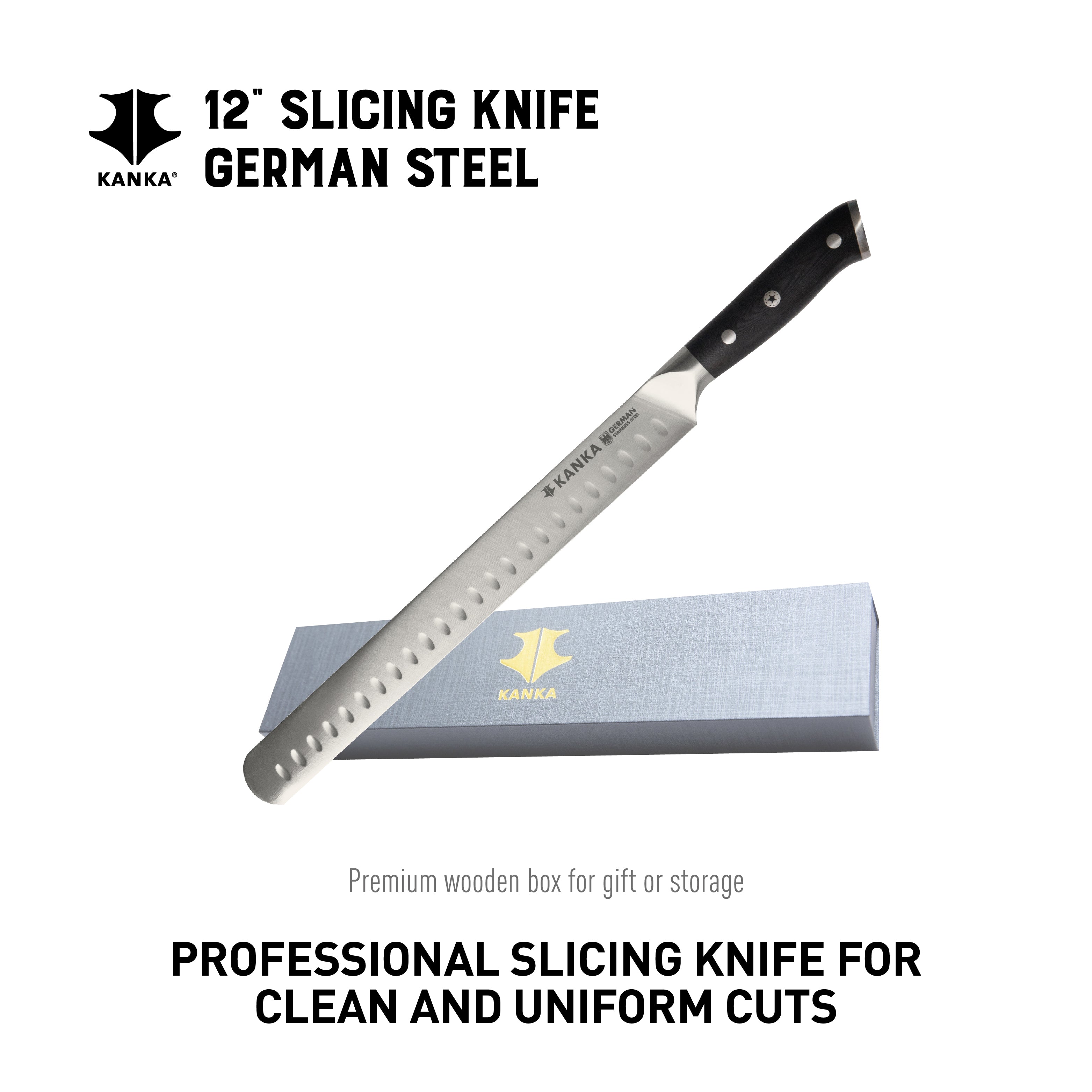 12'' GERMAN STEEL CARVING KNIFE