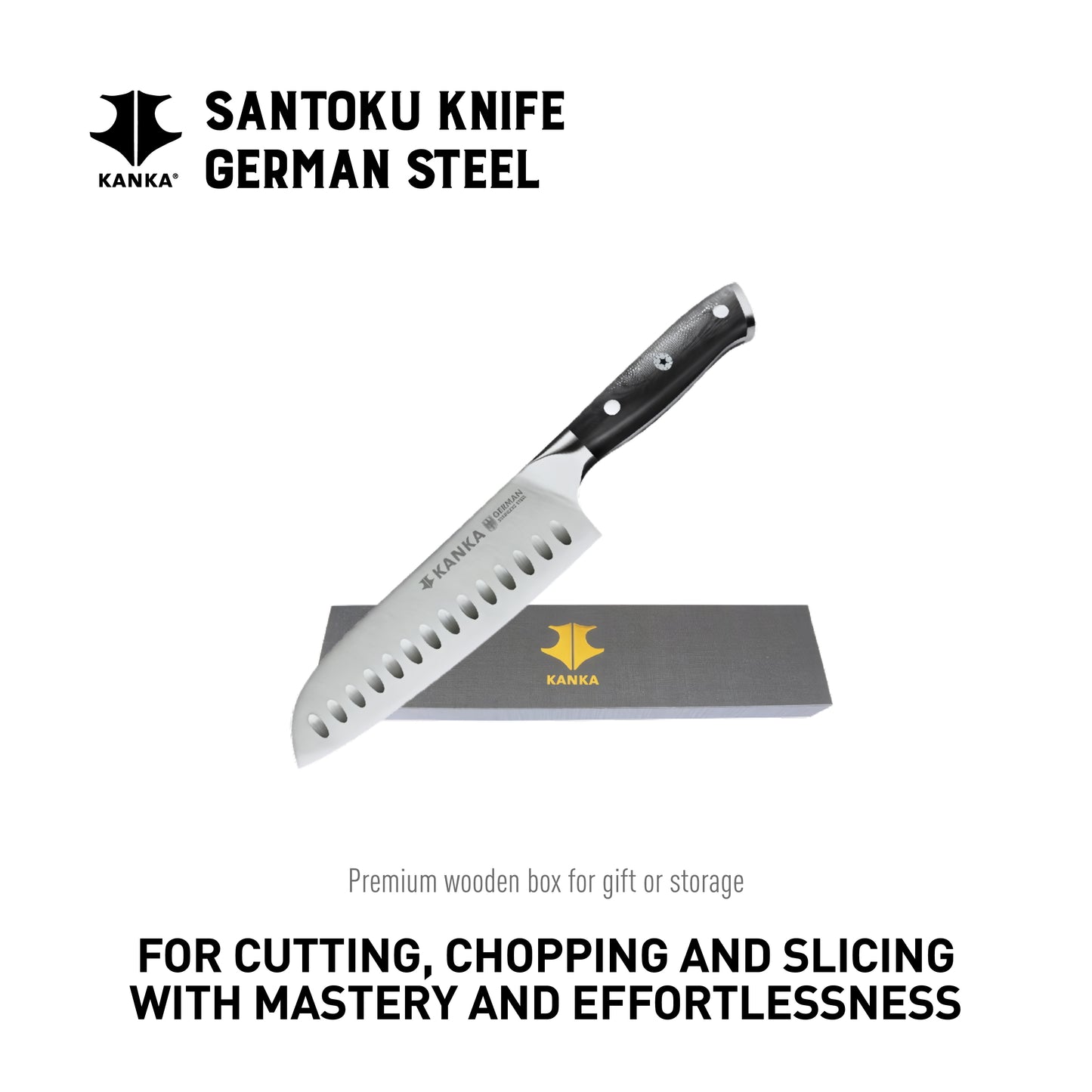 7'' GERMAN STEEL SANTOKU KNIFE