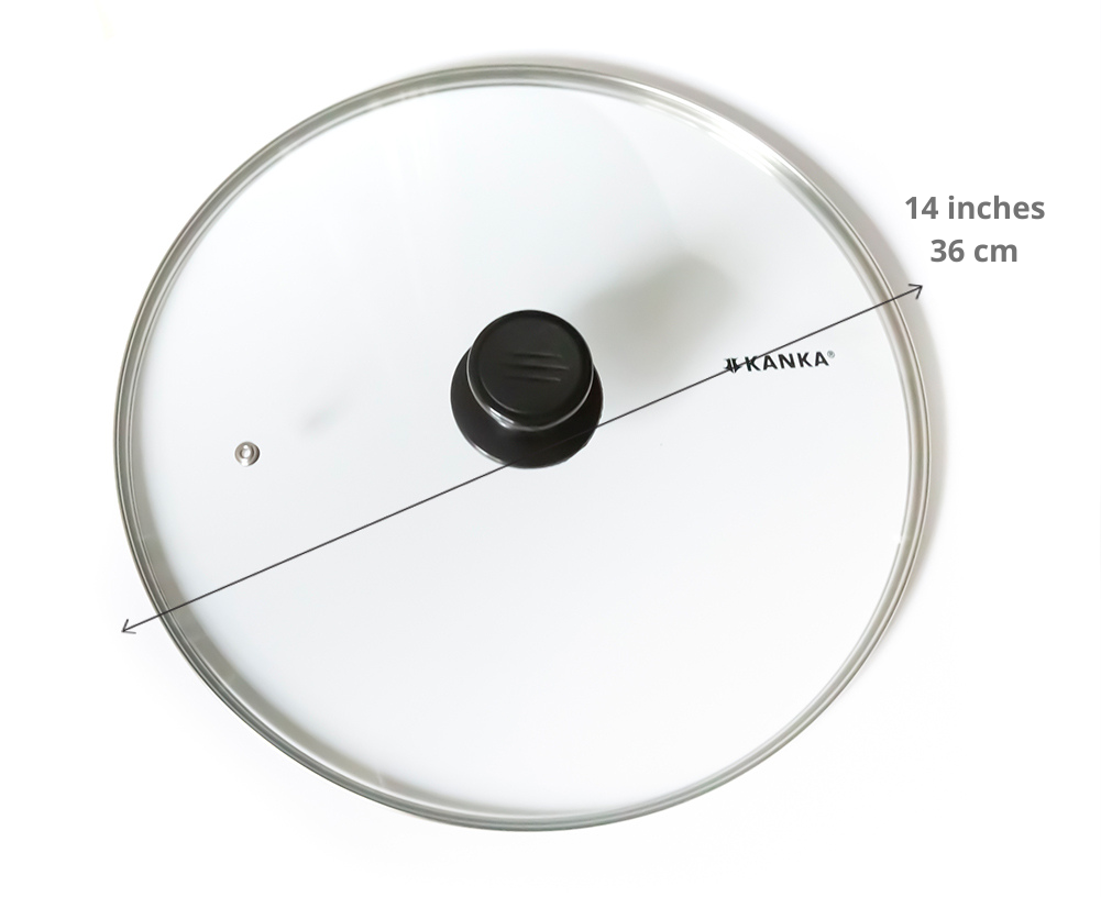 14” TEMPERED GLASS LID FOR CAST IRON WOK 14”