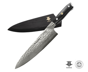 8" DAMASCUS PROFESSIONAL CHEF KNIFE (HAMMERED FINISH)