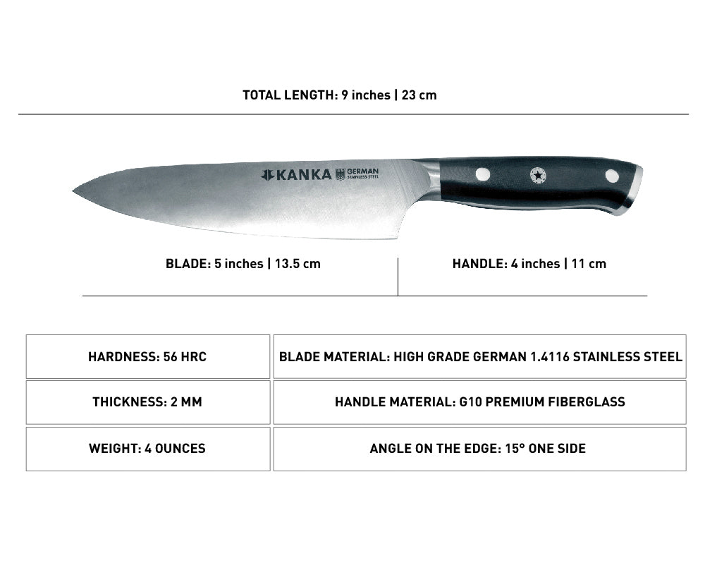 5'' GERMAN STEEL UTILITY KNIFE